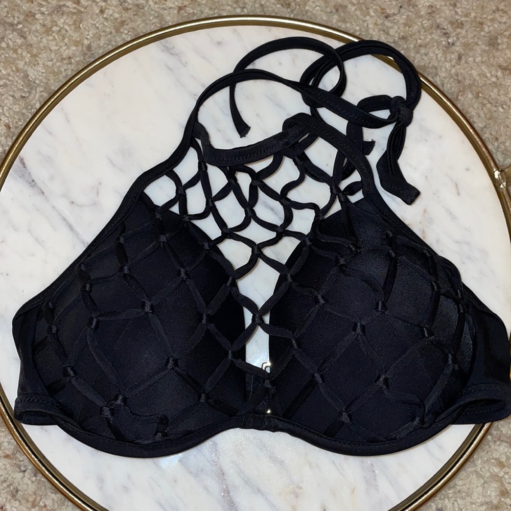 Shade & Shore black halter swimsuit top